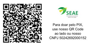 Doe com PIX ou CNPJ: Para doar pelo PIX use nosso QR Code ou nosso CNPJ 50242692000152